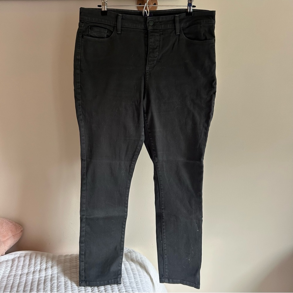 NYDJ‎ Womens Alina Legging Black Jeans Sz 16 Lift Tuck Stretch